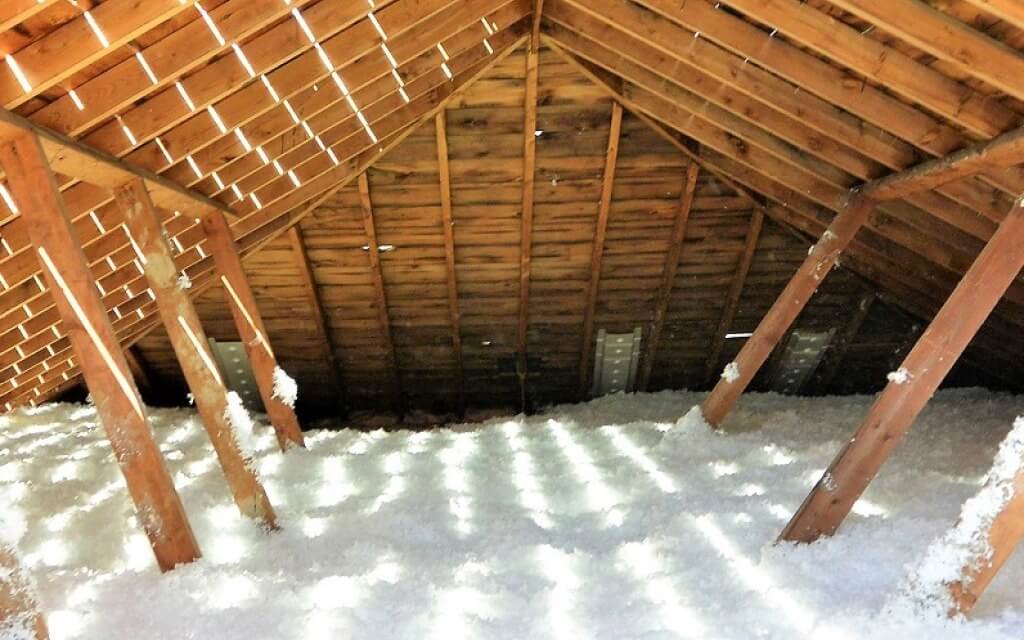 Blown in attic insulation