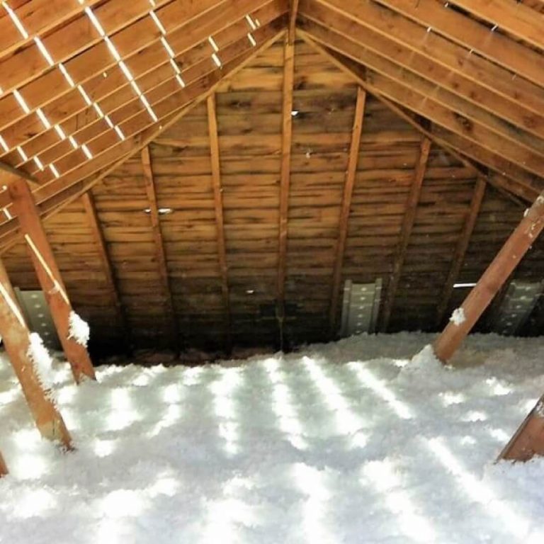 Blown in attic insulation